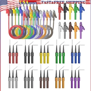 Back Probe Kit 50PCS 4mm Stackable Banana Plug to Alligator Clip Automotive - Picture 1 of 6