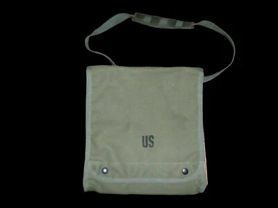U.S MILITARY MAP CASE CANVAS BAG WITH SHOULDER STRAP USA MADE OD GREEN - Image 1 of 4