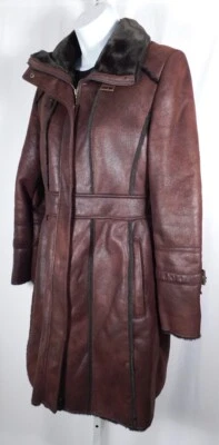 Jaqueta ANDREW MARC NEW YORK Feminina Marrom Macia Camurça Falsa Comprimento de Carro Tamanho XS - Imagem 1 de 4