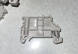 DIN Rail Terminal Block End Brackets 50 Quantity SS2N Dinkle Screw Grey Color - Picture 1 of 6