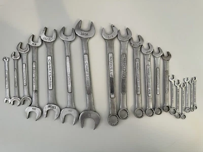 Vintage Craftsman 19 Open End & Combination Wrenches V & VV Series Made in USA - Image 1 of 4