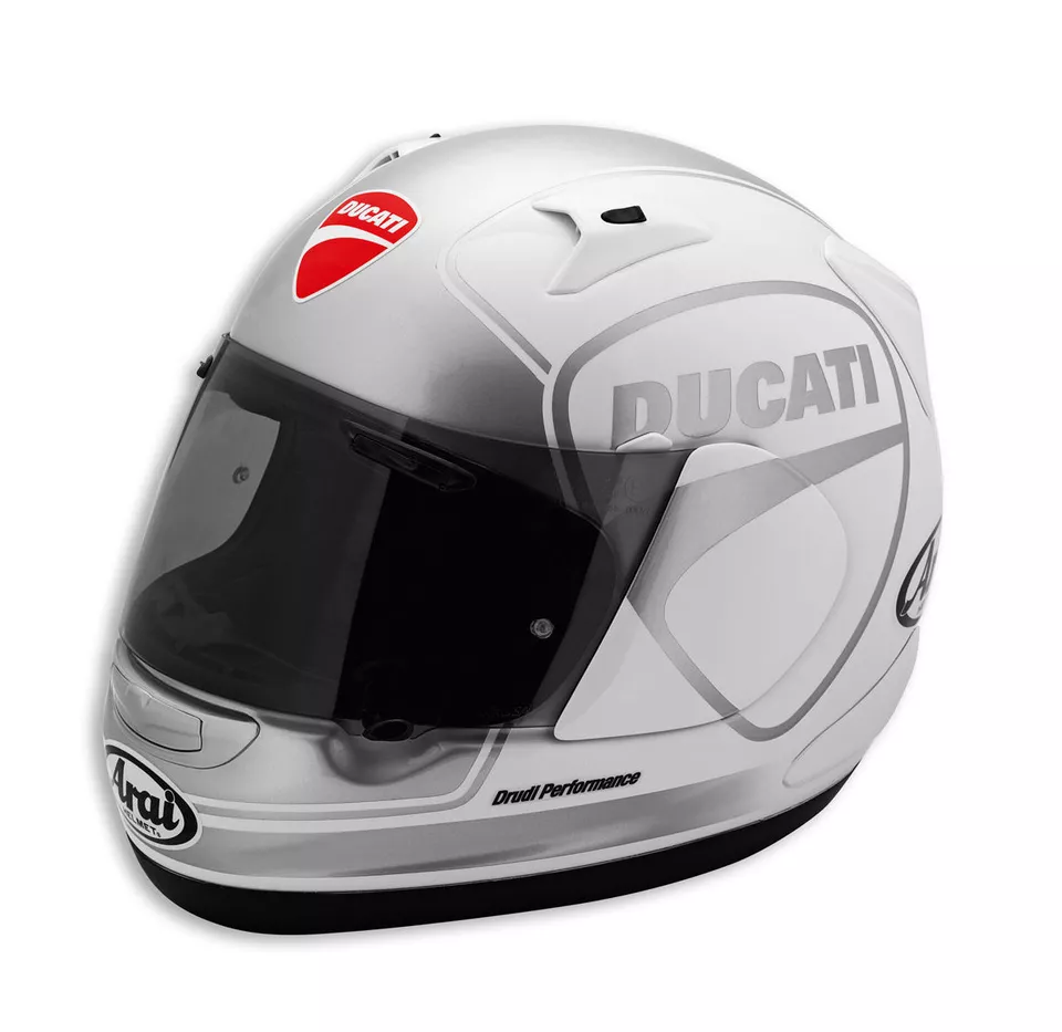 Ducati Arai Quantum Shield ´14 Helmet Silver White New %% Sale %% - Image 1 of 2