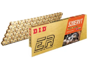 DID 520 ERVT RACE GOLD/GOLD MOTORCYCLE CHAIN ($175.99 RRP) 120 Links Clip Link - Picture 1 of 2
