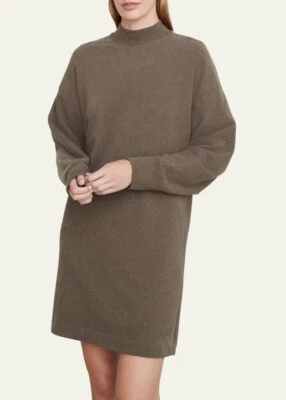 $245 VINCE SWEATSHIRT DRESS FRENCH TERRY PULLOVER RELAXED FITSIZE L LONG SLEEVE - Image 1 of 4