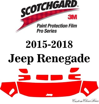 Пленка защитная краска 3M Scotchgard серия Pro 2015 2016 2017 2018 Jeep Renegade - Изображение 1 из 3