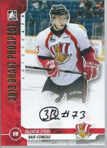 2012-13 2013 ITG Draft Prospects Gold Version VALENTIN ZYKOV #A-VZ Autograph - Picture 1 of 2
