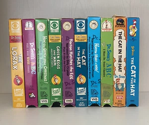10 Dr Seuss VHS Tapes (1989-2003) Rare. Vintage Free Same day Ship! - Picture 1 of 9