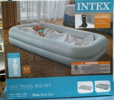 Juego de cama de viaje Intex para niños con bomba manual de alta salida 3-6 años (66810EP) FS Foto 1 de 4
