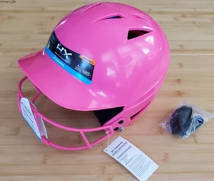 CHAMPRO HX Rookie Fastpitch Softball Schlaghelm mit Gesichtsmaske Medium Pink - Bild 1 von 7