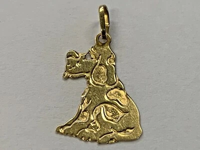 COLGANTE PERRO ORO AMARILLO 14K  Foto 1 de 4