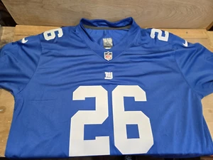 Camiseta para hombre New York Giants Saquon Barkley #26 XL azul Nike cosida en el campo - Imagen 1 de 13