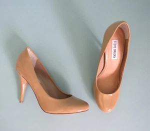 Talla: 8 STEVE MADDEN bronceado punta redonda tacón alto - Imagen 1 de 10