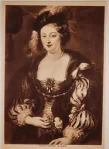 Helena Fourment by Peter Paul Rubens Wife Beauty 1913 Gravure Antique Print Old - Picture 1 of 1