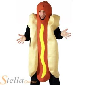 Adult Novelty Hot Dog Funny Fast Food Fancy Dress Costume Stag Do Unisex Outfit