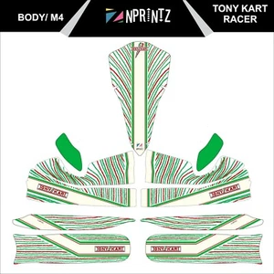 M4 TONYKART RACER 401 2015 ESTILO COMPLETO KART KIT DE PEGATINAS PARA CUERPO M4 - KARTING - Imagen 1 de 3
