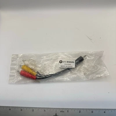 Pro-SIGNAL PSG03064 3.5mm Jack To 3 RCA Phono AV Cable Composite Stereo - Image 1 of 4