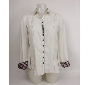 Camisa blanca Just para mujer talla 40 EU mediana Reino Unido puños y cuello interiores en contraste - Imagen 1 de 13