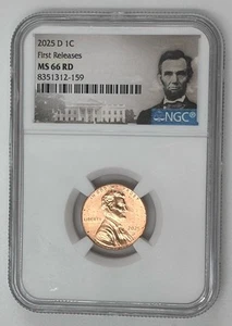 2025 D Penny Abraham Lincoln Shield Cent NGC MS 66 🔥FIRST RELEASES🔥 - Picture 1 of 2