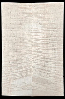 Figured 4a curly maple droptop glued guitar top - Image 1 of 4