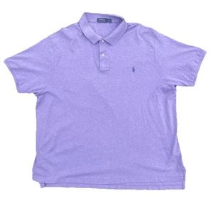 Polo Ralph Lauren polo manica corta viola uomo 4XB grande 4X golf casual - Foto 1 di 9