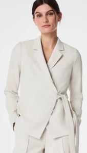 Spanx Opacity Krepp Wickel Blazer in Pergament Damengröße 1X neu mit Etikett - Bild 1 von 6