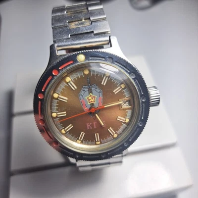 Часы-амфибия Восток КГБ СССР военные механические автоматические с автоподзаводом ХОДЯТ - Изображение 1 из 4