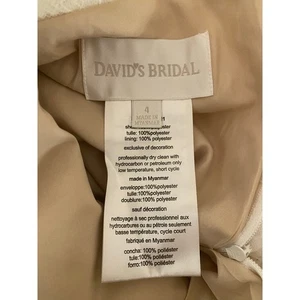 David's Bridal Lace Tulle Applique Flower Girl First Communion Princess Size 4 - Picture 1 of 10