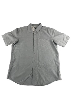 Rip Curl Shirt Mens Large Gray Short Sleeve Button Up Classic Fit Surf Casual - Image 1 of 4