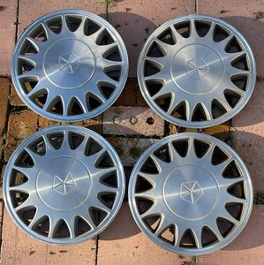 1988-1993 Dodge Dynasty Hubcap 14" Wheel Covers 4284605 stainless vintage OEM - Picture 1 of 8
