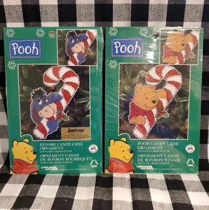 Winnie The Pooh, Eeyore Candy Cane Ornament Cross Stitch Kit Leisure Arts - Picture 1 of 9