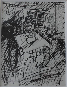 Henri EPSTEIN ENCRE AUTOUR DE LA TABLE - Picture 1 of 1