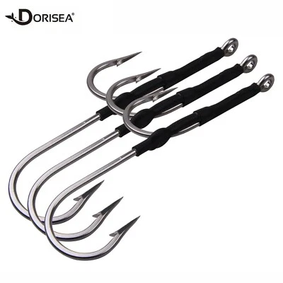 2/5pcs Double Hook Rig for Trolling and Chunking Double Trolling Hook Tuna Shark - Image 1 of 4