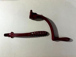 Vintage Quick Meal Cast Iron Wood/Coal Stove  Lid Lifter  and Crank handle - Picture 1 of 4