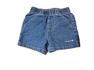 Pantaloncini Carhartt bambini 3T blu denim elastico in vita casual da lavoro stile casual - Foto 1 di 5
