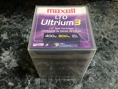 LOTE DE 5 cartuchos de datos Maxell Ultrium LTO 3 400/800 GB 1/2" 2521562456 Foto 1 de 4
