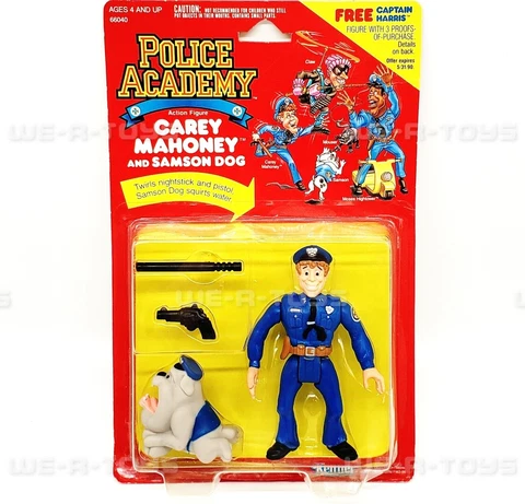Police Academy Carey Mohoney and Samson Dog 1988 Kenner #66040 NEW Cover