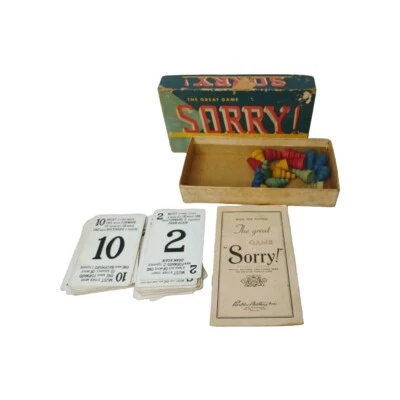 Vintage 1954 Sorry Boardgame Party Game Parker Brothers No Board  - Image 1 of 4