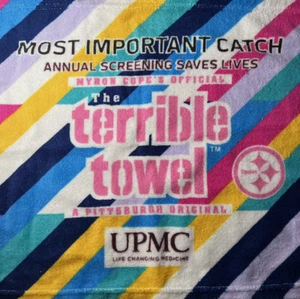 Pittsburgh Steelers Terrible Towel 2024 Crucial Catch Breast Cancer Awareness - Picture 1 of 6