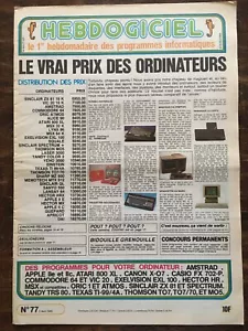 MAGAZINE HEBDOGICIEL N°77 ... 2 Avril 1985 ... Amstrad, Apple ... - Bild 1 von 2