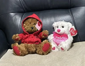 Oso (2) Lote Animal Peluche Suave San Valentín - Imagen 1 de 1