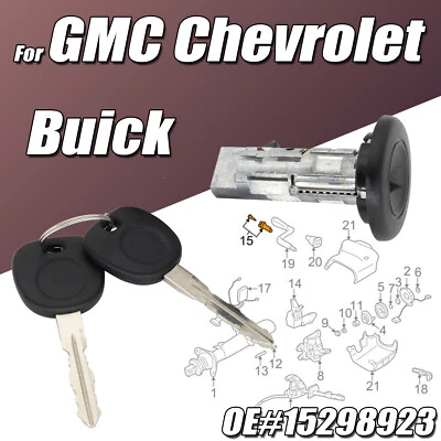 Ignition Lock Cylinder & 2 Keys for Chevy Chevrolet GMC Silverado Tahoe New US - Image 1 of 4