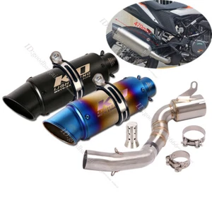 Motorcycle Muffler Pipe Modified Mid Exhaust for Duke 390 250 RC390 2021-2023 - Picture 1 of 13
