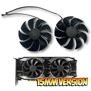 EVGA RTX 2060 2070 2080 2080Ti SUPER XC - Graphics Card Cooler Fan Set (15mm) - Picture 1 of 15