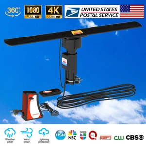 990 Miles Outdoor Amplified TV Antenna 1080P 4K HDTV 30dB UHF/VHF 360° Rotation - Picture 1 of 18