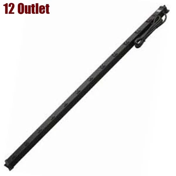 12 Outlet Power Strip Metal Heavy Duty 1875W 125V 15A with 6FT Cable Cord Black - Image 1 of 1