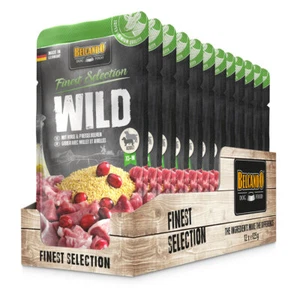 12 x 125 g Belcando Wild mit Hirse & Preiselbeeren Nassfutter Hund Frischebeutel - Bild 1 von 1