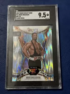 Bron Breakker 2022 Panini Select WWE NXT 2.0 Silver Flash Prizm #11 RC SHC 9.5 - Imagen 1 de 2