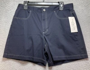 VILLAGER Shorts Size 12 LIZ CLAIBORNE SPORT Blue Shorts NEW w/TAG - Picture 1 of 12