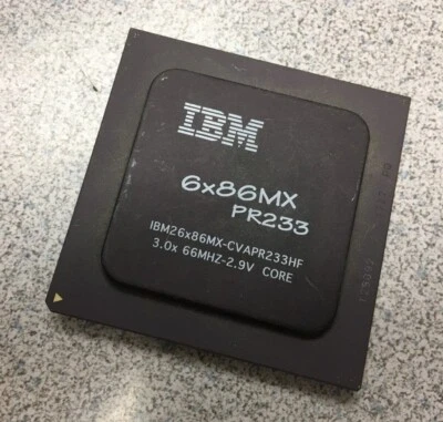 IBM 6x86MX PR233 IBM26x86MX-CVAPR233HF 3.0x 66MHZ-2.9V CORE gold, ship today - Image 1 of 2