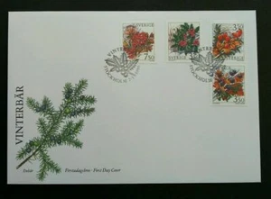 [SJ] Sweden Winter Berries 1996 Plant Food (stamp FDC) - Picture 1 of 5